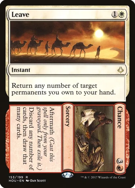 Leave // Chance, Magic card HOU 153 — Hour of Devastation set
