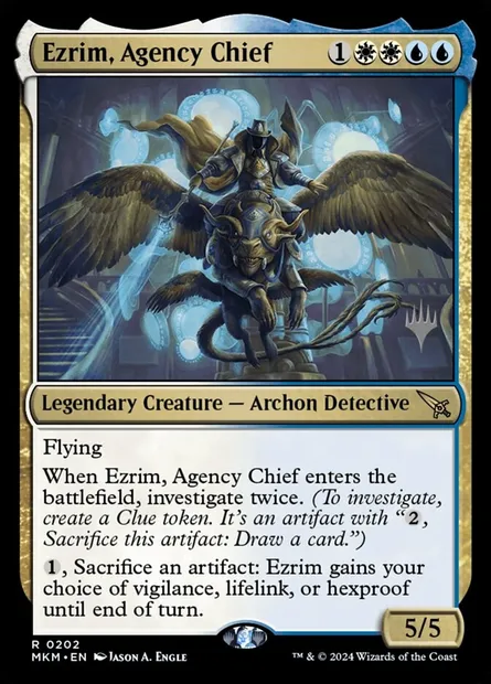 Ezrim, Agency Chief, Magic card PMKM 202p — Murders at Karlov Manor Promos set