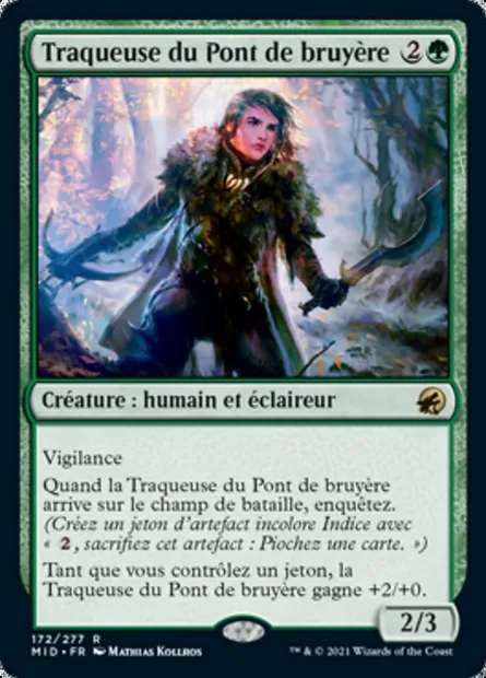 Traqueuse du Pont de bruyère, carte Magic MID 172 — extension Innistrad : chasse de minuit