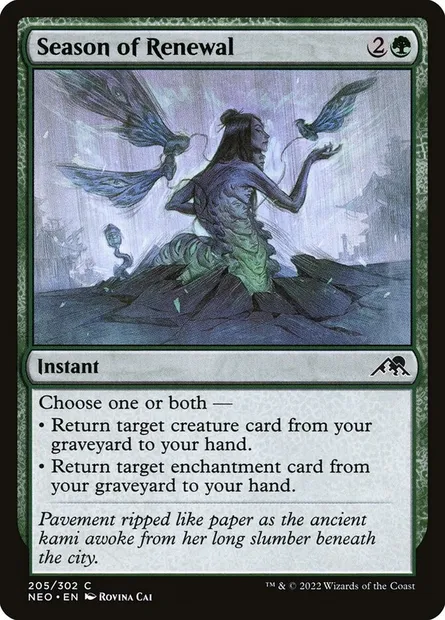 Season of Renewal, Magic card NEO 205 — Kamigawa: Neon Dynasty set