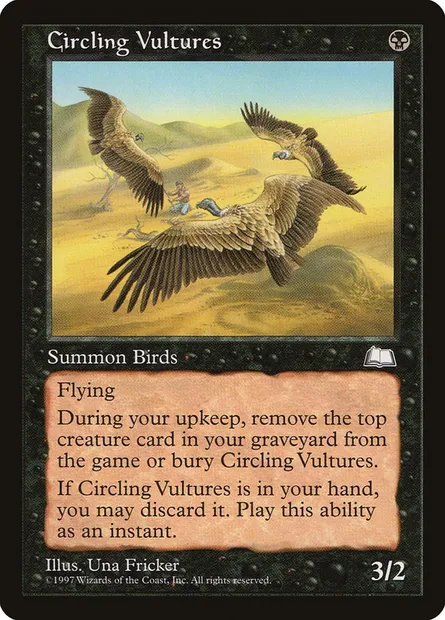 Circling Vultures, Magic card WTH 64 — Weatherlight set