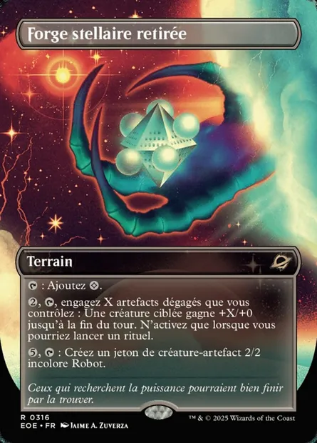 Forge stellaire retirée, carte Magic EOE 316 — extension Edge of Eternities