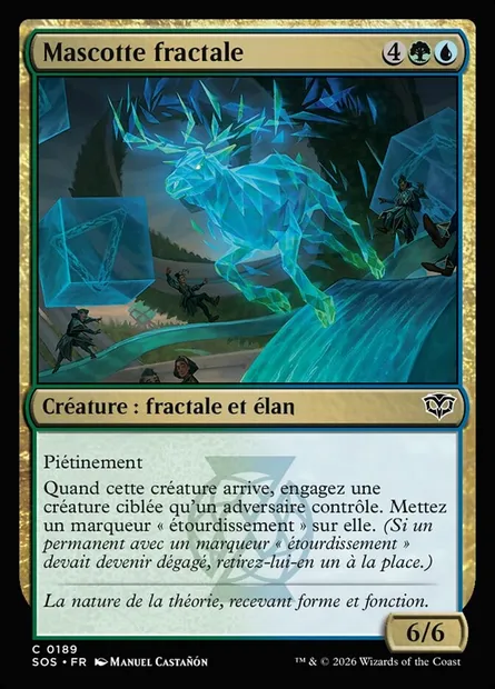 Mascotte fractale, carte Magic SOS 189 — extension Secrets of Strixhaven