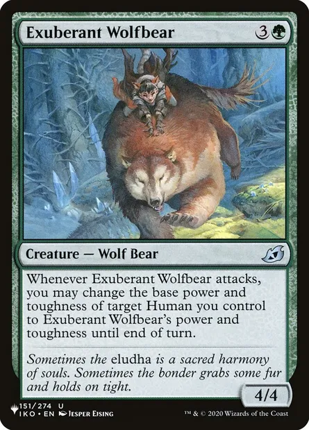 Exuberant Wolfbear, Magic card PLST IKO-151 — The List set