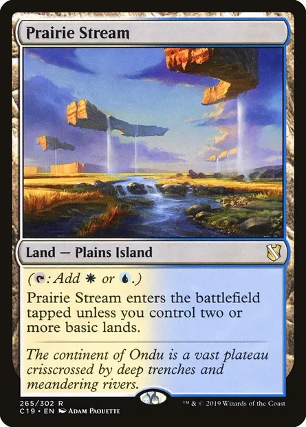 Prairie Stream, Magic card C19 265 — Commander 2019 set