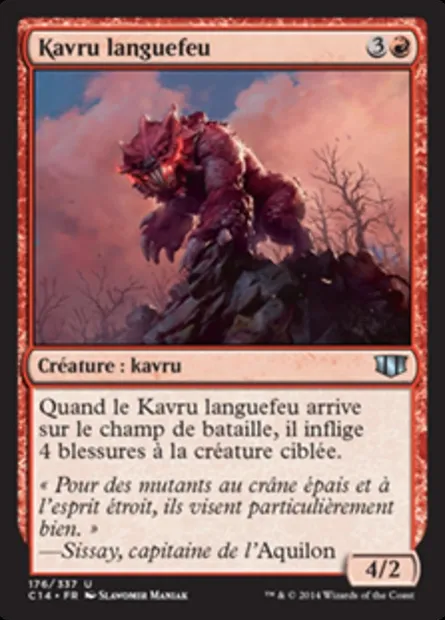 Kavru languefeu, carte Magic C14 176 — extension Commander 2014