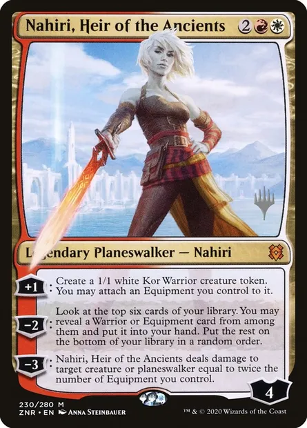 Nahiri, Heir of the Ancients, Magic card PZNR 230p — Zendikar Rising Promos set