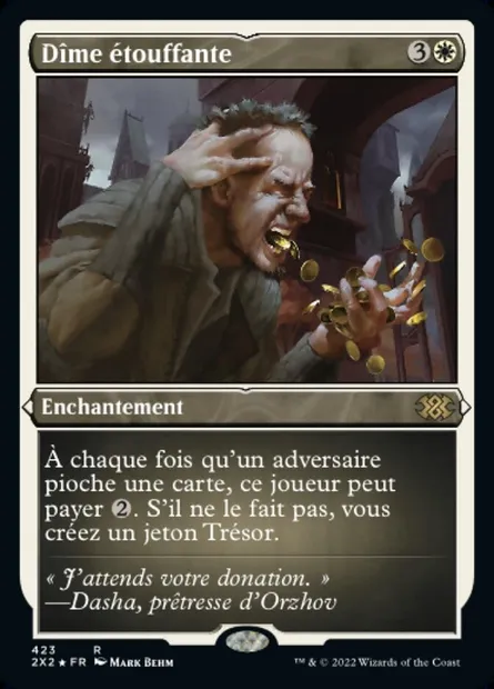 Dîme étouffante, carte Magic 2X2 423 — extension Double Masters 2022