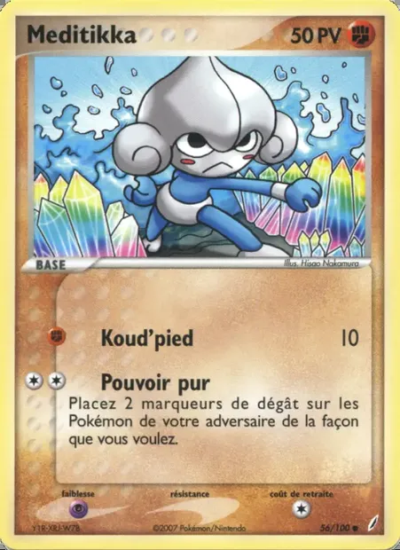 Méditikka, carte Pokémon CG 56 — extension EX Gardiens de Cristal