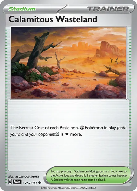 Calamitous Wasteland, Pokémon card PAL 175 — Paldea Evolved set