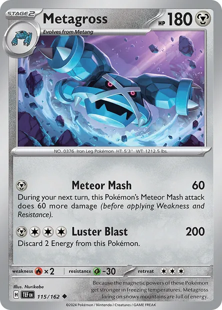 Metagross, Pokémon card TEF 115 — Temporal Forces set