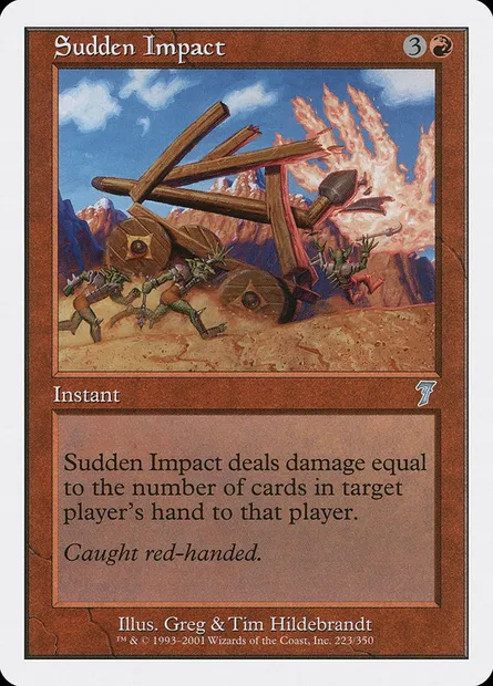 Choc soudain, carte Magic 7ED 223 — extension Septième Edition