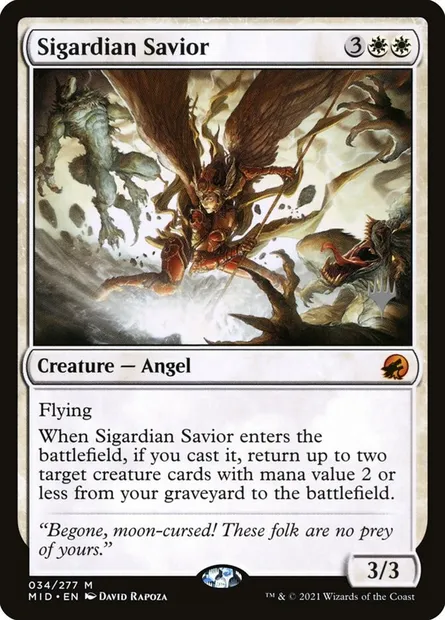Sigardian Savior, Magic card PMID 34p — Innistrad: Midnight Hunt Promos set