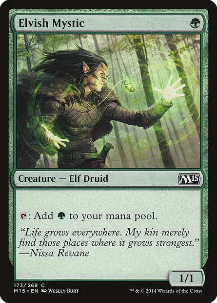 Elvish Mystic, Magic card M15 173 — Magic 2015 set