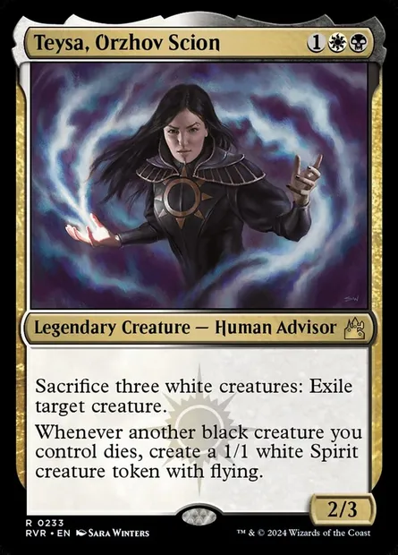 Teysa, Orzhov Scion, Magic card RVR 233 — Ravnica Remastered set