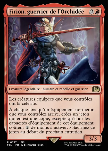 Firion, guerrier de l'Orchidée, carte Magic FIN 137 — extension Final Fantasy
