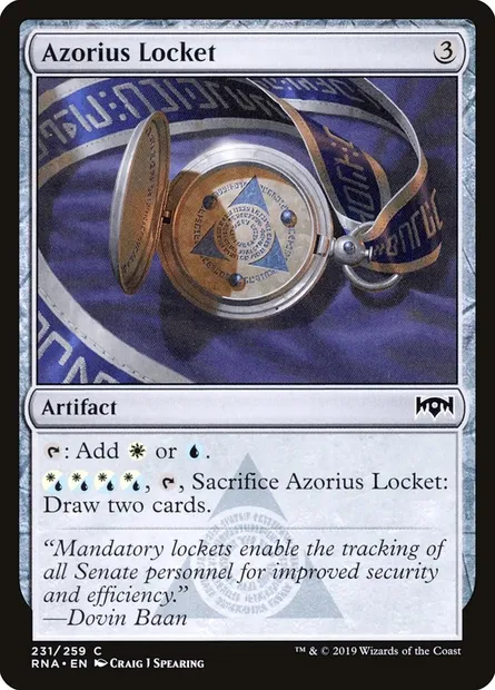 Azorius Locket, Magic card RNA 231 — Ravnica Allegiance set