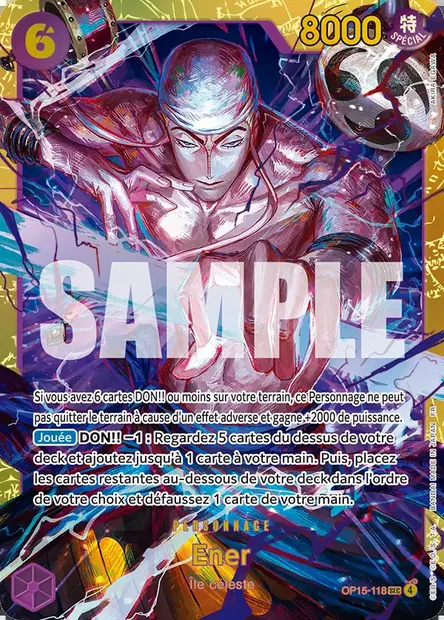 Ener, carte One Piece OP15-118 — extension AVENTURE SUR L'ÎLE DE DIEU