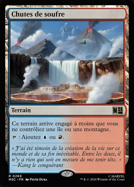 Chutes de soufre, carte Magic MSC 269 — extension Marvel Super Heroes Commander