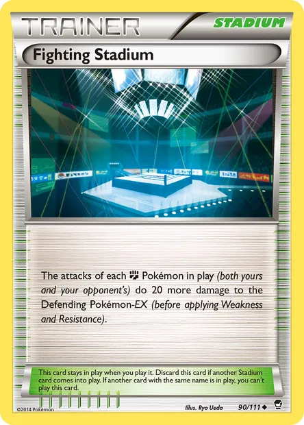Fighting Stadium, Pokémon card FFI 90 — Furious Fists set