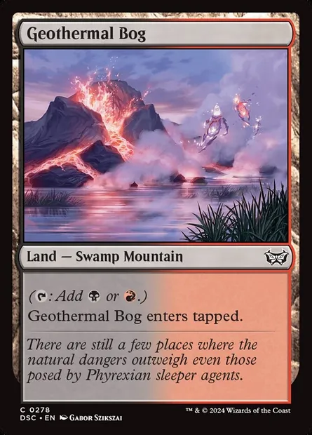 Geothermal Bog, Magic card DSC 278 — Duskmourn: House of Horror Commander set