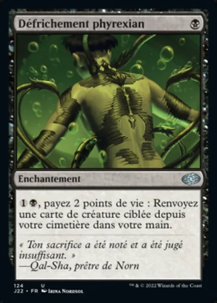 Défrichement phyrexian, carte Magic J22 124 — extension Jumpstart 2022