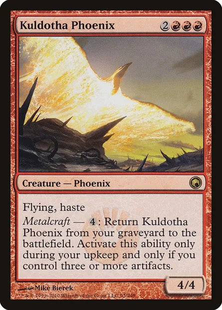Kuldotha Phoenix, Magic card SOM 95 — Scars of Mirrodin set