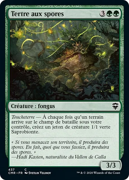Tertre aux spores, carte Magic CMR 437 — extension Commander Legends