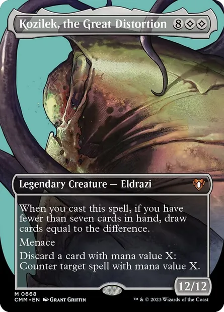Kozilek, the Great Distortion, Magic card CMM 668 — Commander Masters set