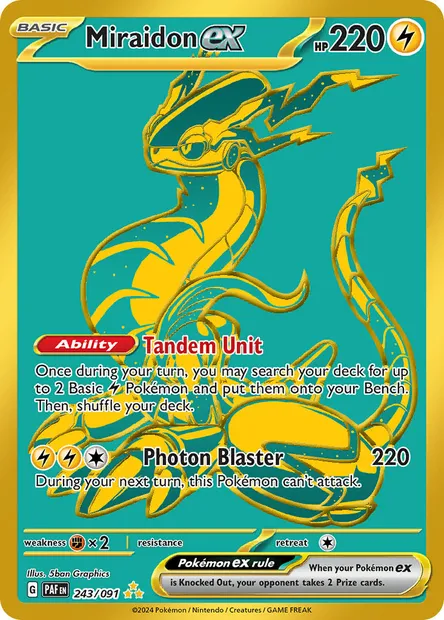 Miraidon ex, Pokémon card PAF 243 — Paldean Fates set