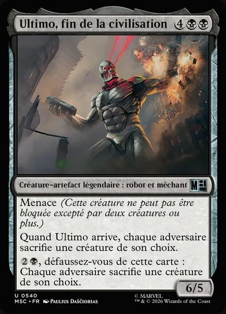 Ultimo, fin de la civilisation, carte Magic MSC 540 — extension Marvel Super Heroes Commander