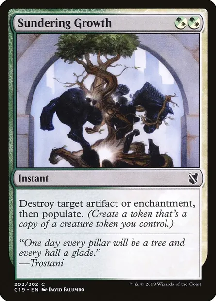 Sundering Growth, Magic card C19 203 — Commander 2019 set