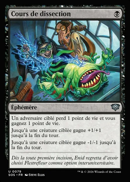 Cours de dissection, carte Magic SOS 79 — extension Secrets of Strixhaven