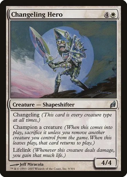Changeling Hero, Magic card LRW 9 — Lorwyn set