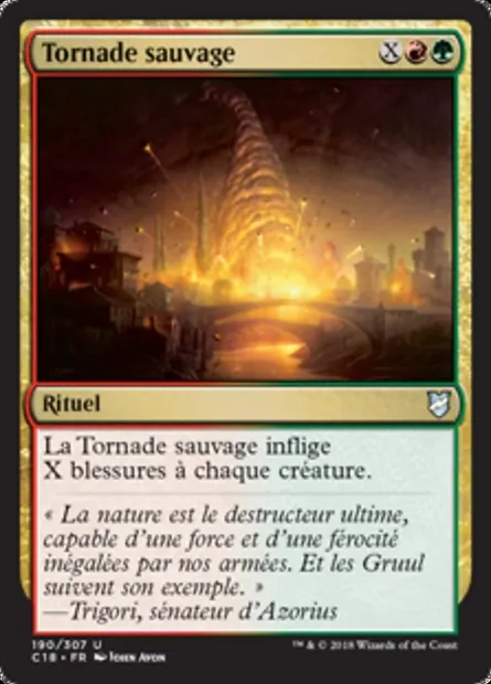 Tornade sauvage, carte Magic C18 190 — extension Commander 2018