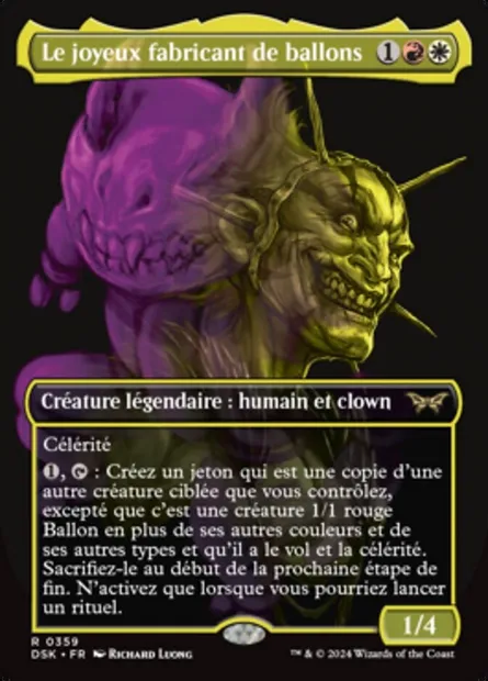 Le joyeux fabricant de ballons, carte Magic DSK 359 — extension Duskmourn: House of Horror