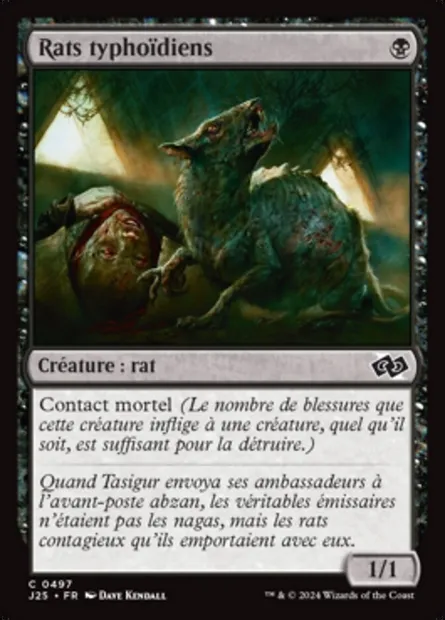 Rats typhoïdiens, carte Magic J25 497 — extension Foundations Jumpstart