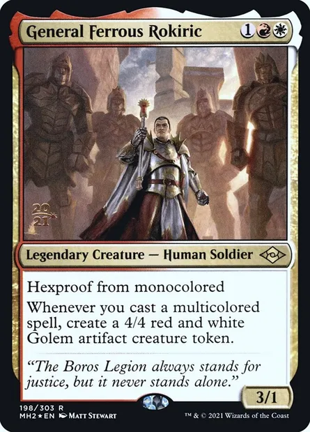 Général Ferrous Rokiric, carte Magic PMH2 198s — extension Modern Horizons 2 Promos