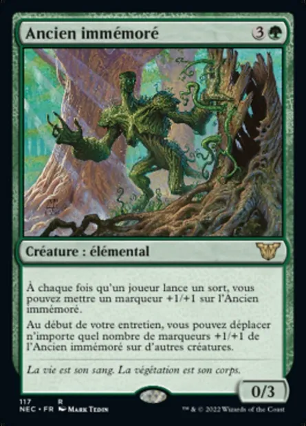 Ancien immémoré, carte Magic NEC 117 — extension Neon Dynasty Commander