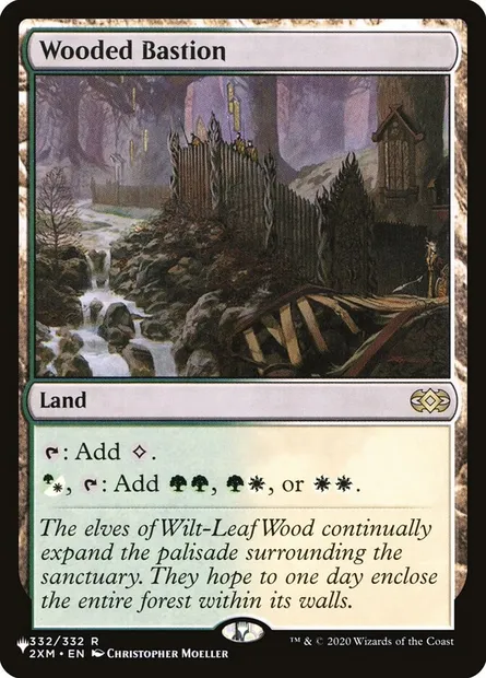 Bastion boisé, carte Magic PLST 2XM-332 — extension The List