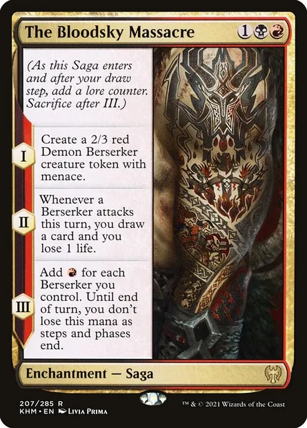 The Bloodsky Massacre, Magic card KHM 207 — Kaldheim set
