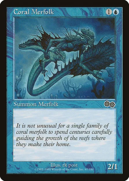 Ondin des coraux, carte Magic USG 67 — extension Epopée d'Urza