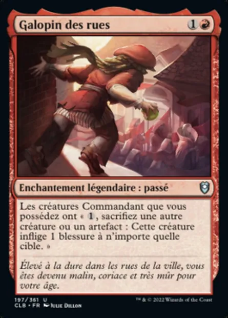 Galopin des rues, carte Magic CLB 197 — extension Commander Légendes : la bataille de la Porte de Baldur