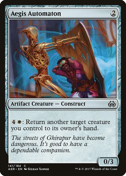 Aegis Automaton, Magic card AER 141 — Aether Revolt set