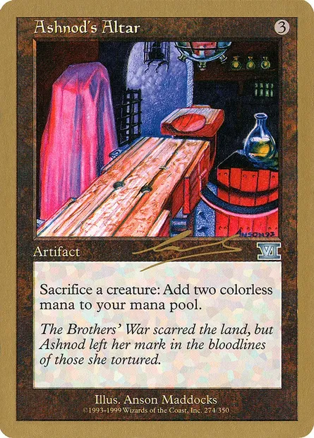 Ashnod's Altar, Magic card WC00 nl274 — World Championship Decks 2000 set