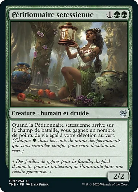 Pétitionnaire setessienne, carte Magic THB 199 — extension Theros Beyond Death