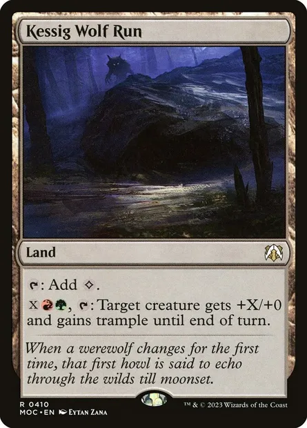 Kessig Wolf Run, Magic card MOC 410 — March of the Machine Commander set