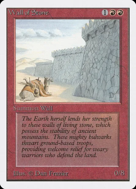 Mur de pierre, carte Magic 2ED 183 — extension Unlimited Edition
