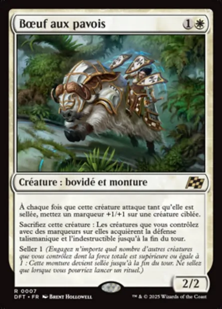 Bœuf aux pavois, carte Magic DFT 7 — extension Aetherdrift