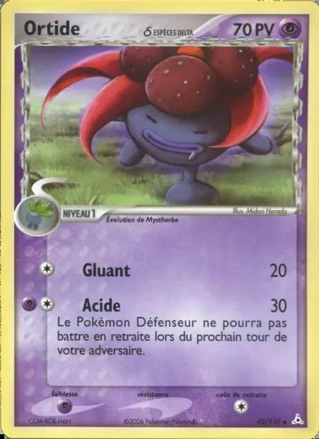 Ortide δ, carte Pokémon HP 42 — extension EX Fantômes Holon